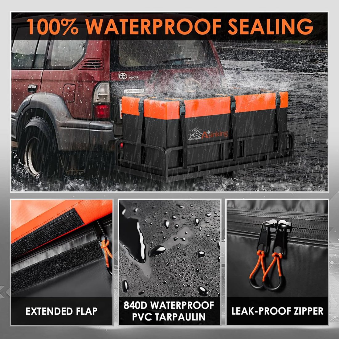 Asinking Hitch Cargo Bag, 20 Cu Ft — view 2