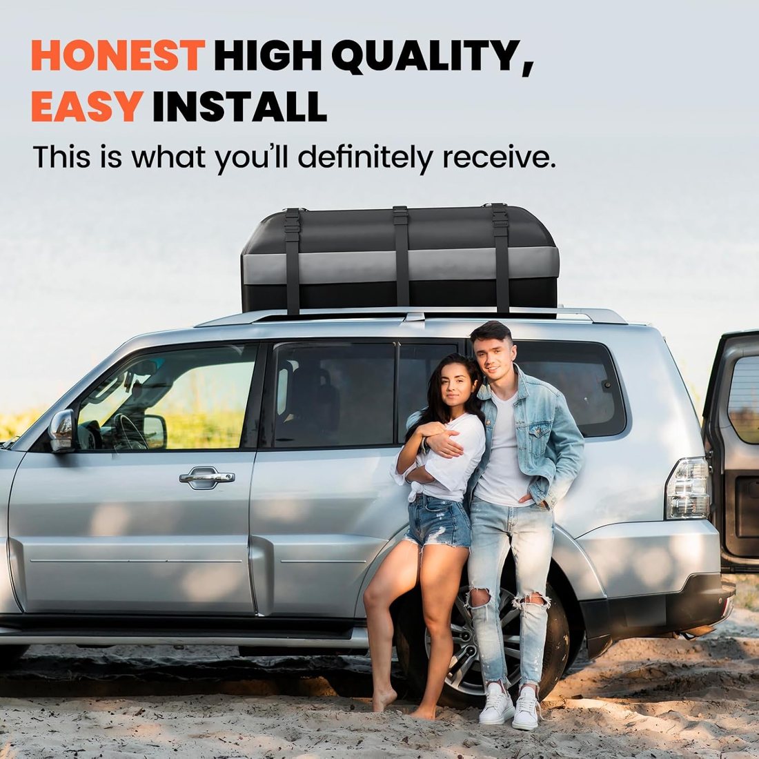 Asinking Triple-Reinforced Roof Bag, 15 Cu Ft, Grey — view 7