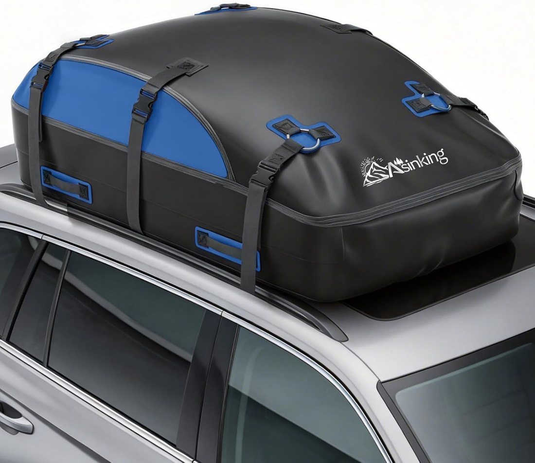 Asinking Ultimate Roof Bag, 20 Cu Ft, Black & Blue
